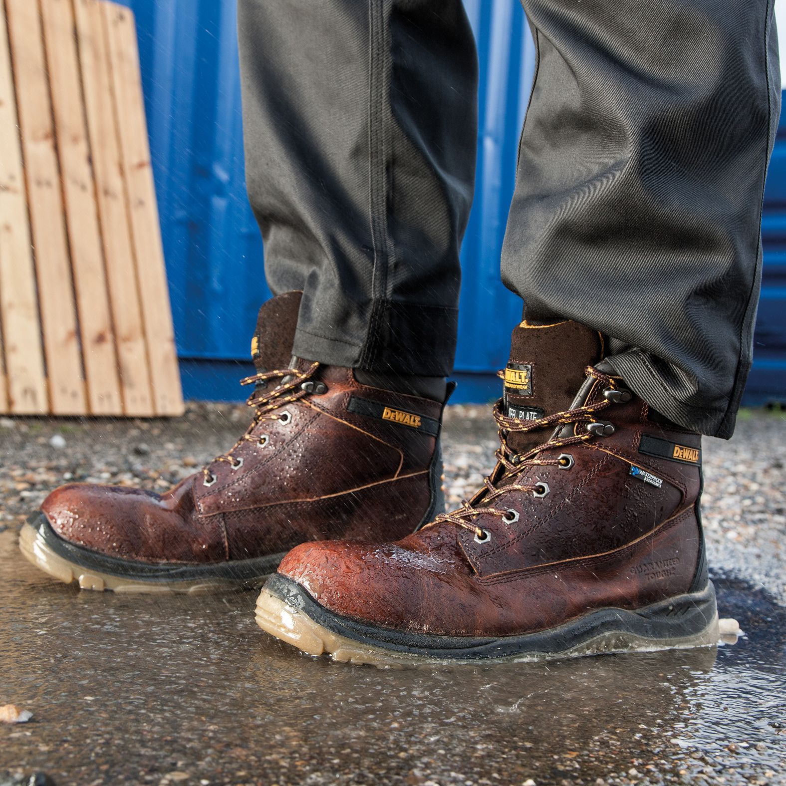 DeWalt Titanium Men's Tan Safety boots, Size 10