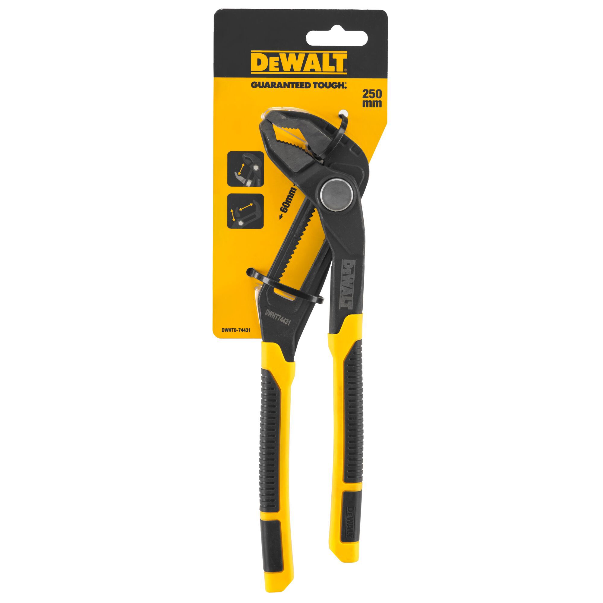 DeWalt V-Jaw Push-Lock 10" Water pump pliers