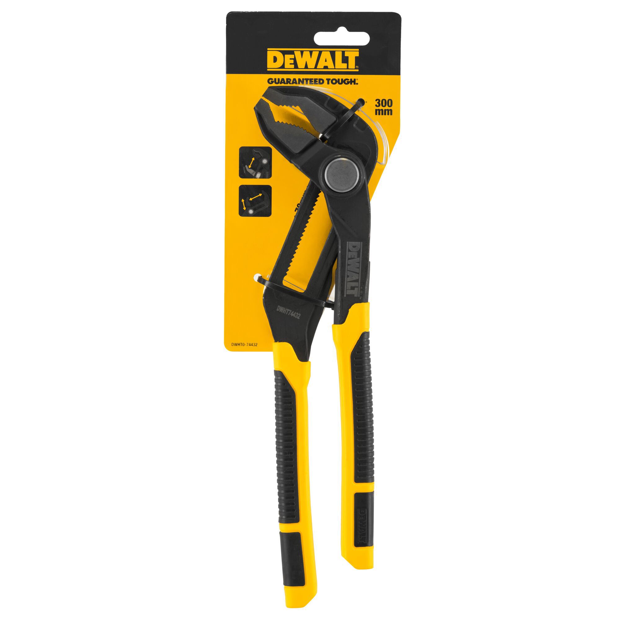 DeWalt V-Jaw Push-Lock 12" Water pump pliers