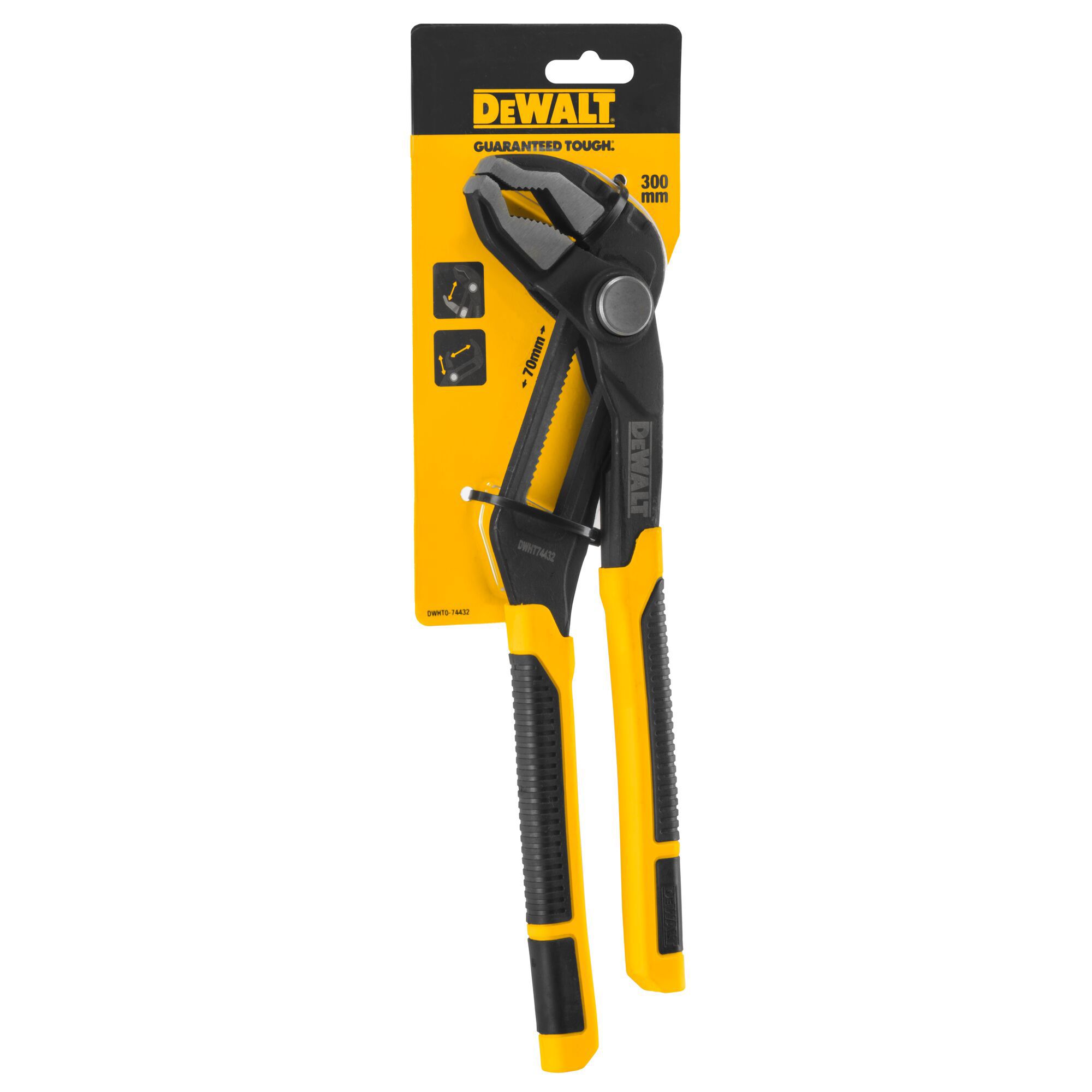 DeWalt V-Jaw Push-Lock 12" Water pump pliers
