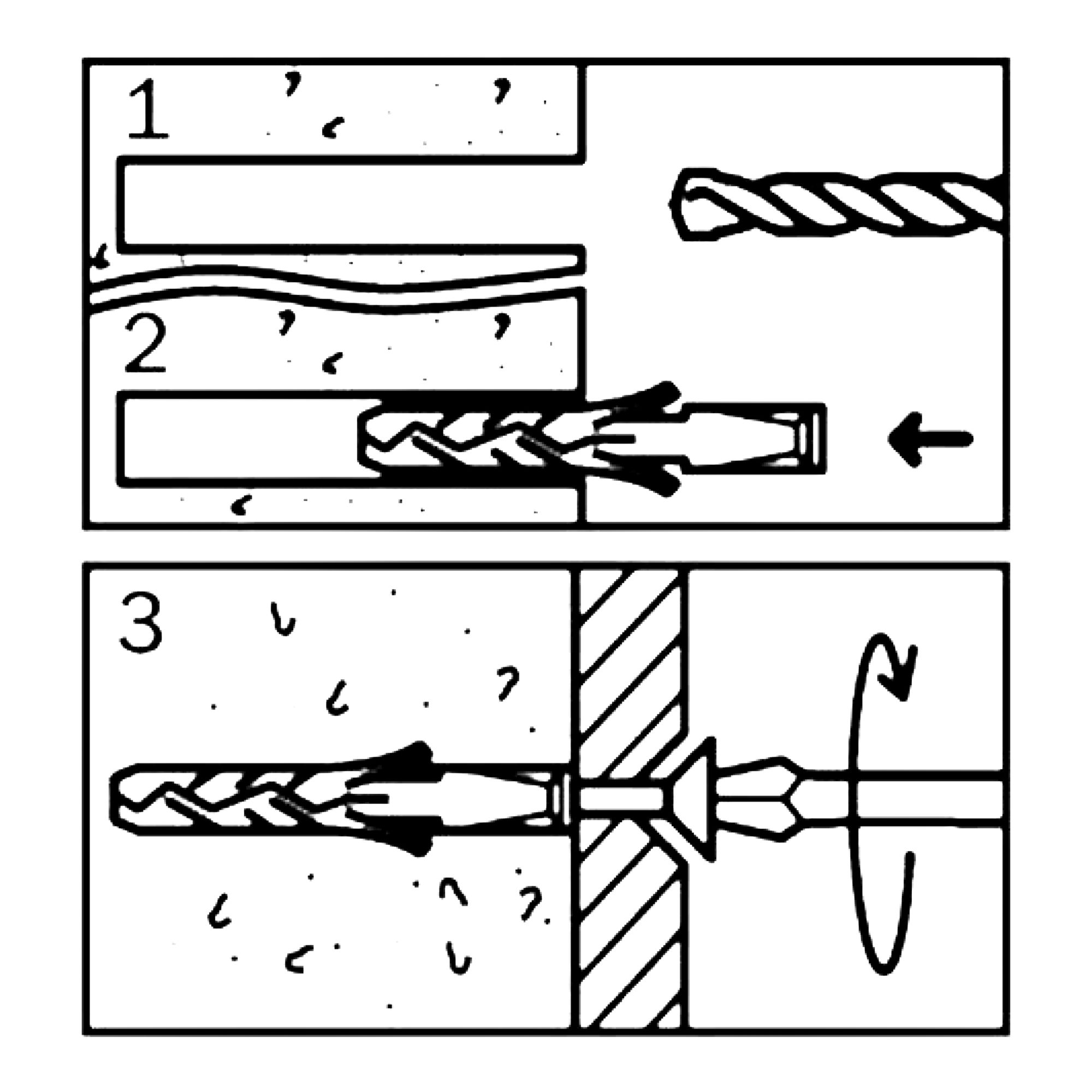 Diall 10 piece Vertical deep holes Toilet & bidet Fixing kit