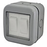 Diall 10A Grey 2 gang Outdoor Weatherproof switch