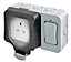 Diall 13A Grey Double Outdoor Switched Socket