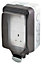 Diall 13A Grey Outdoor Unswitched Unswitched socket