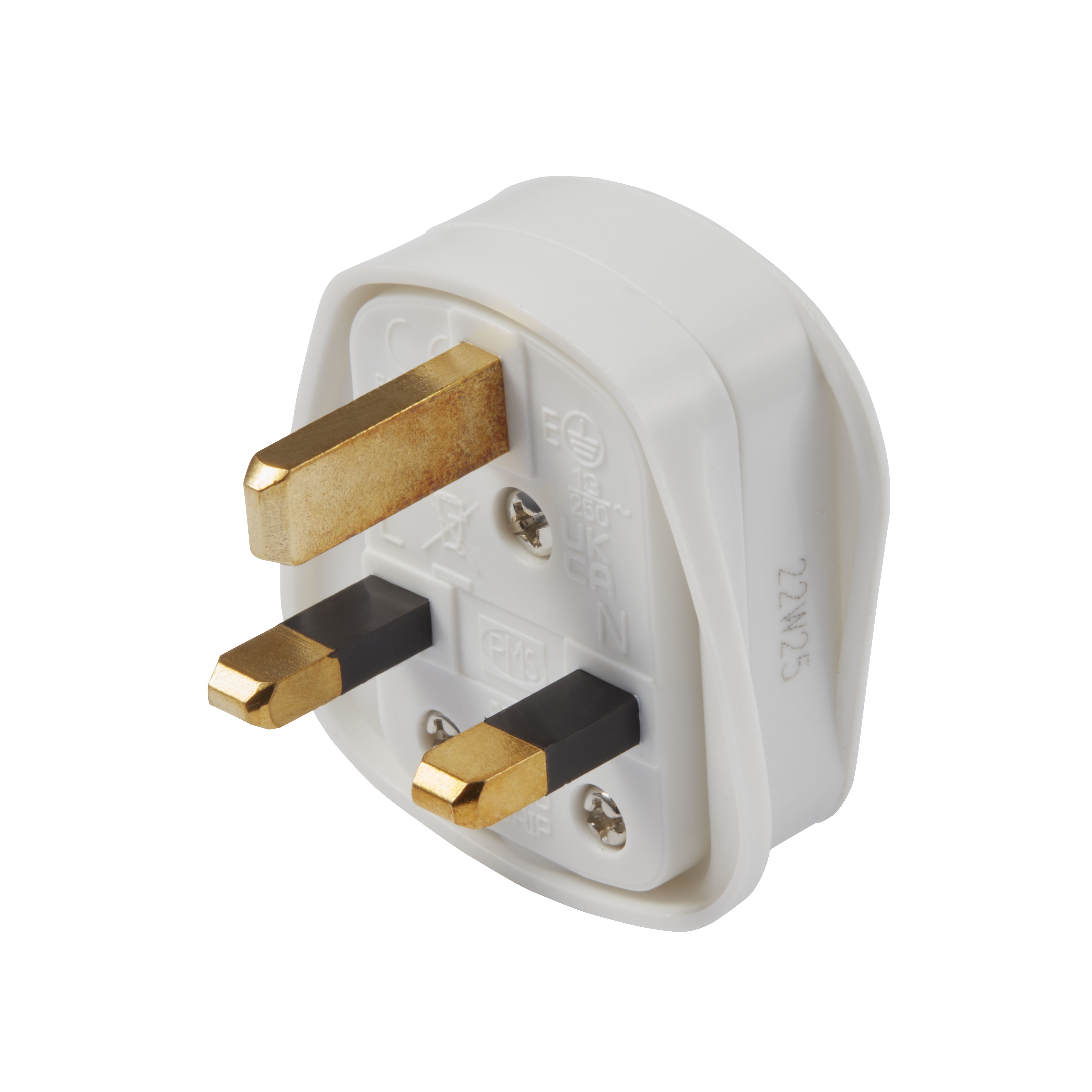 Diall 13A White Plug