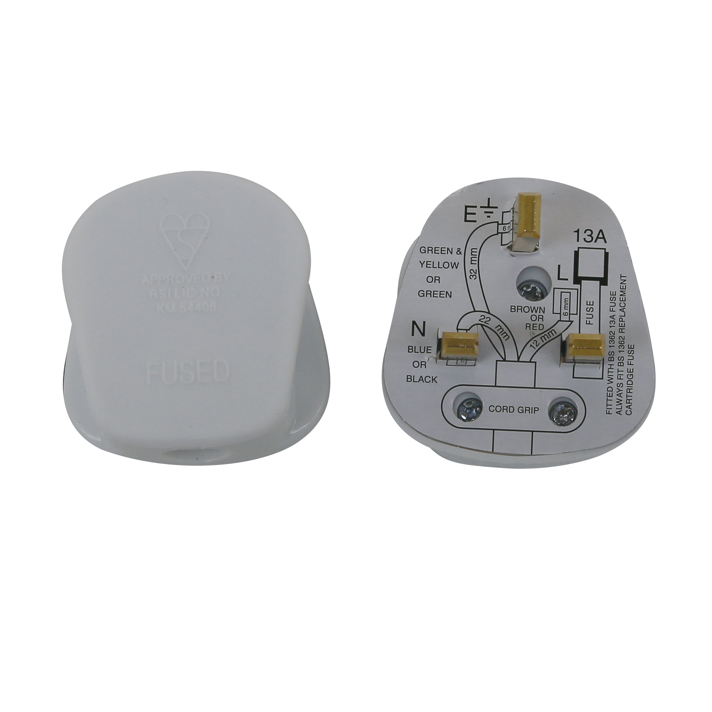 Diall 13A White Plug