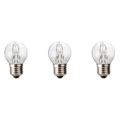Diall 19W Mini globe Halogen Dimmable Light bulb Pack of 3 Tradepoint