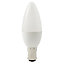 Diall 2.2W 250lm Frosted Candle Warm white LED Light bulb