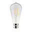 Diall 3.4W 470lm Clear ST64 Warm white LED filament Light bulb
