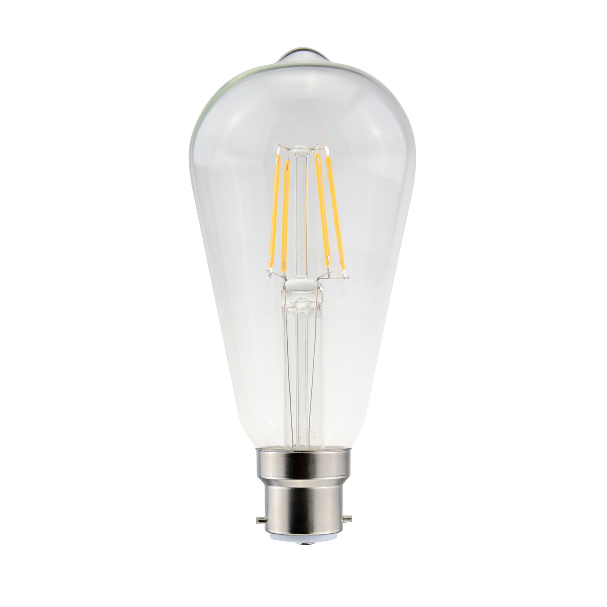 Diall 3.4W 470lm Clear ST64 Warm white LED filament Light bulb