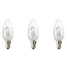 Diall 30W Candle Halogen Dimmable Light bulb, Pack of 3