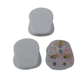 Diall 3A White Plug, Pack of 3