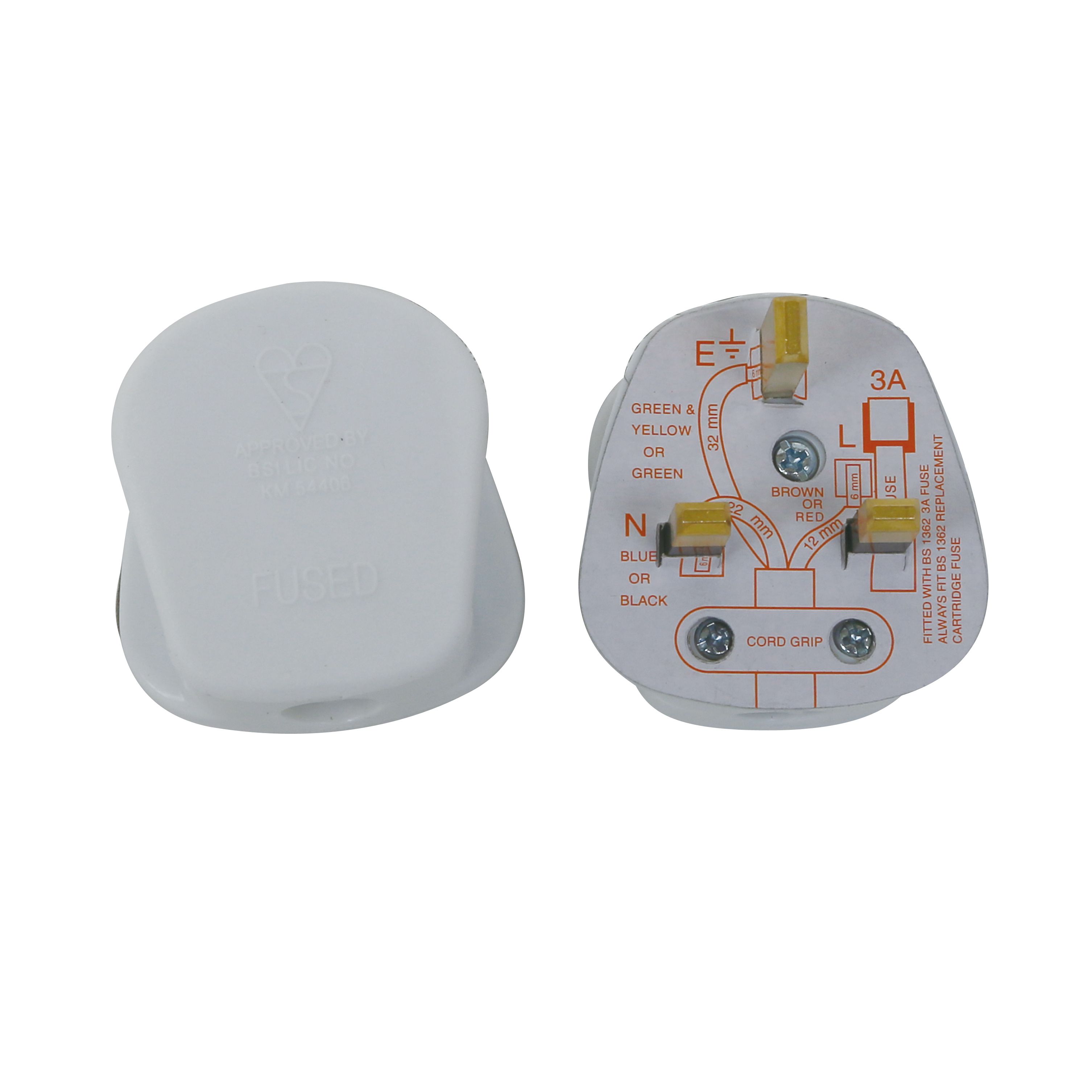 Diall 3A White Plug