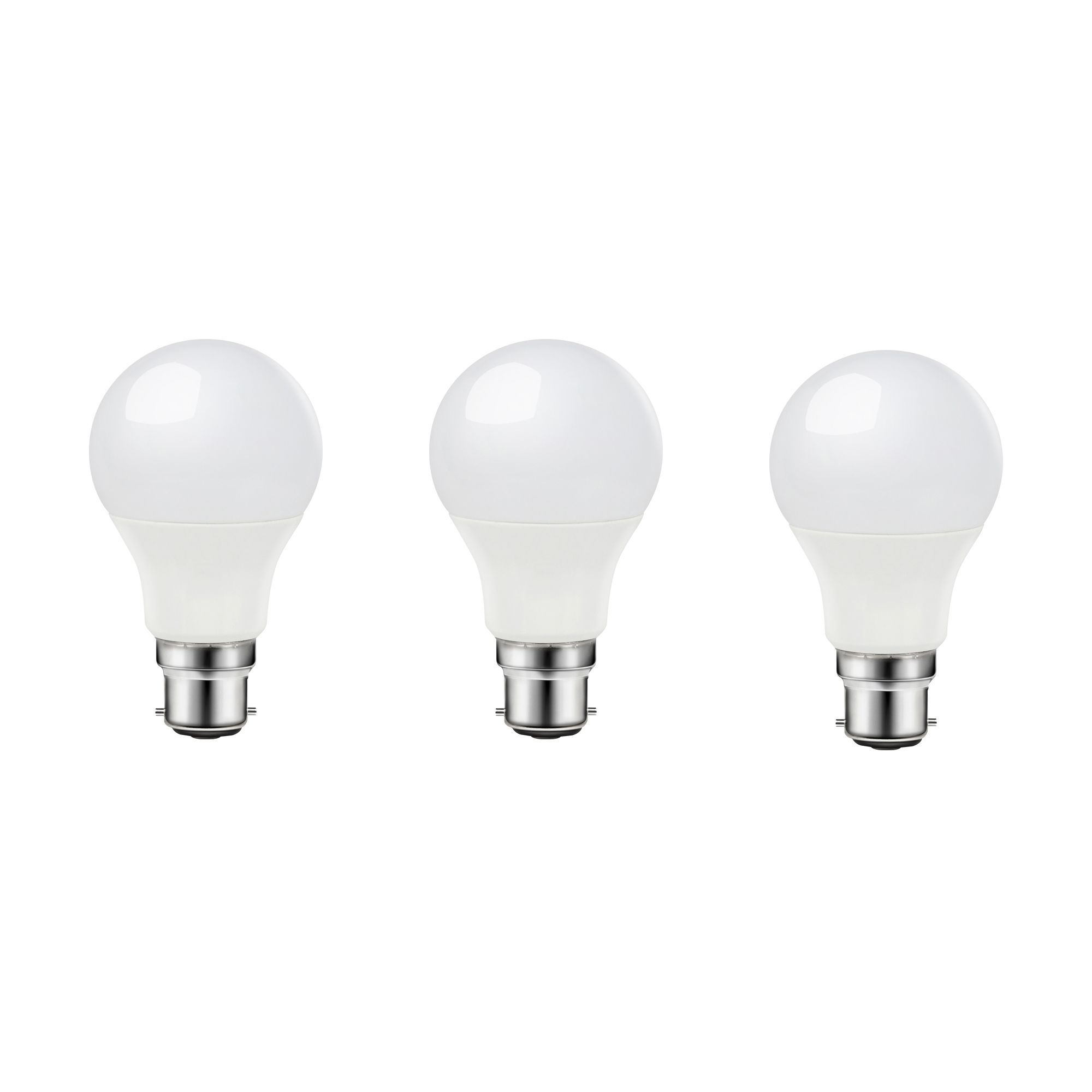 Diall 7.3W 806lm White A60 Neutral white LED Light bulb, Pack of 3