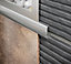 Diall 8mm Round edge Aluminium Listello tile trim