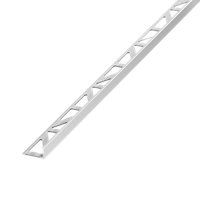 Diall 8mm Straight Aluminium External edge tile trim