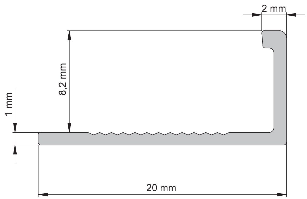 Diall 8mm Straight Aluminium External edge tile trim