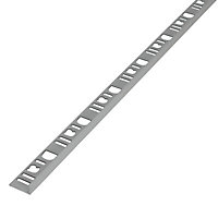 Diall 8mm Straight Aluminium Tile trim