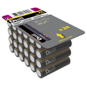 Diall Alkaline AA (LR6) Battery, Pack of 24
