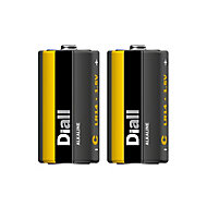 Diall Alkaline batteries Non-rechargeable C (LR14) Battery, Pack of 2