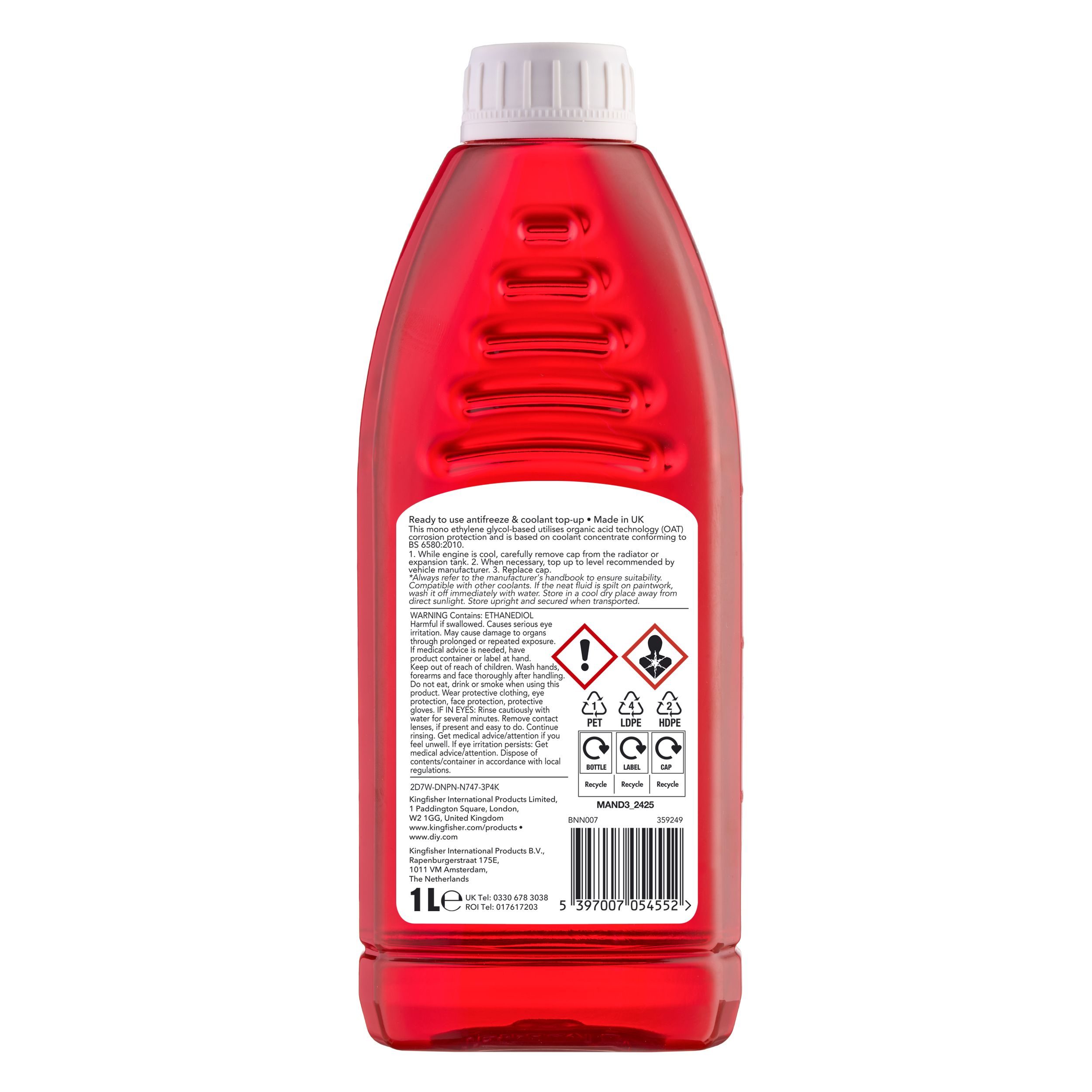 Diall Anti-freeze & coolant, 1L Bottle