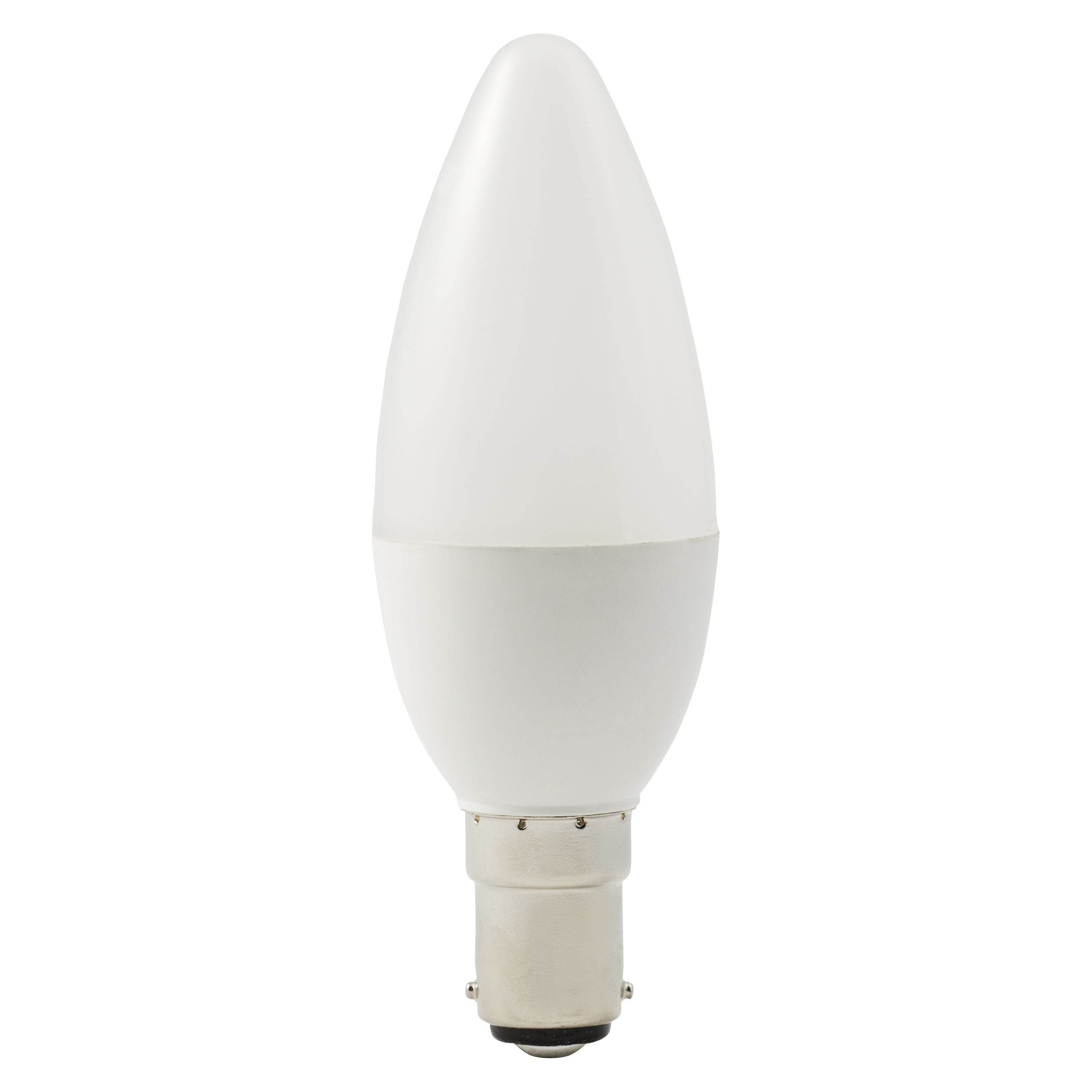 Diall B15 4.2W 470lm Frosted Candle Warm white LED Light bulb