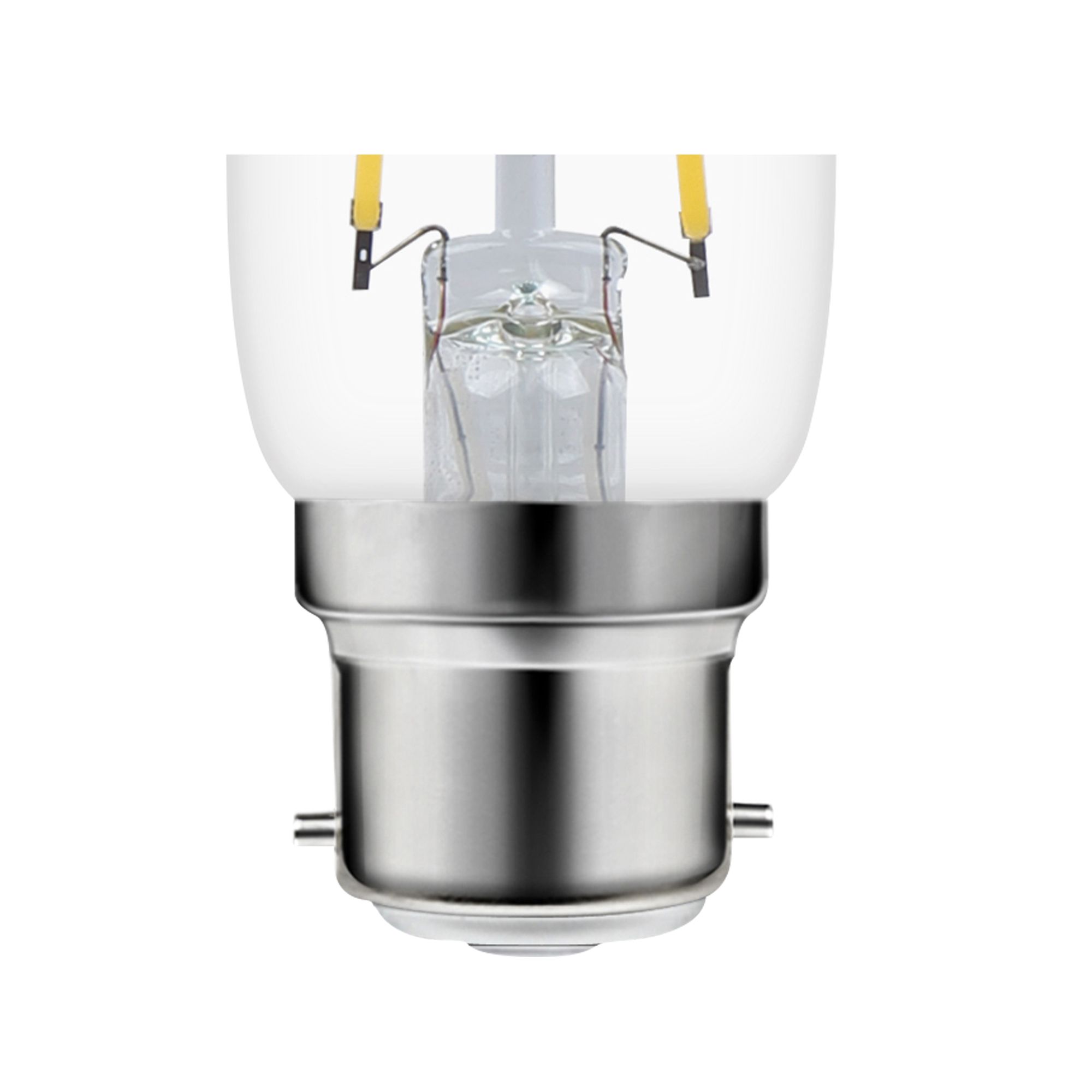 Diall B22 1.8W 250lm Clear Candle Neutral white LED Filament Light bulb