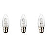 Diall B22 30W Candle Halogen Dimmable Light bulb, Pack of 3