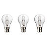 Diall B22 30W Classic Halogen Dimmable Light bulb, Pack of 3