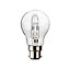 Diall B22 30W Classic Halogen Dimmable Light bulb, Pack of 3