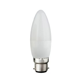 Diall B22 4.2W 470lm Frosted Candle Neutral white LED Dimmable Light bulb