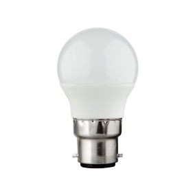 Diall B22 4.2W 470lm Frosted Mini globe Neutral white LED Light bulb