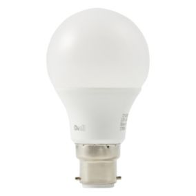 Diall B22 4.2W 470lm White A60 Neutral white LED Light bulb