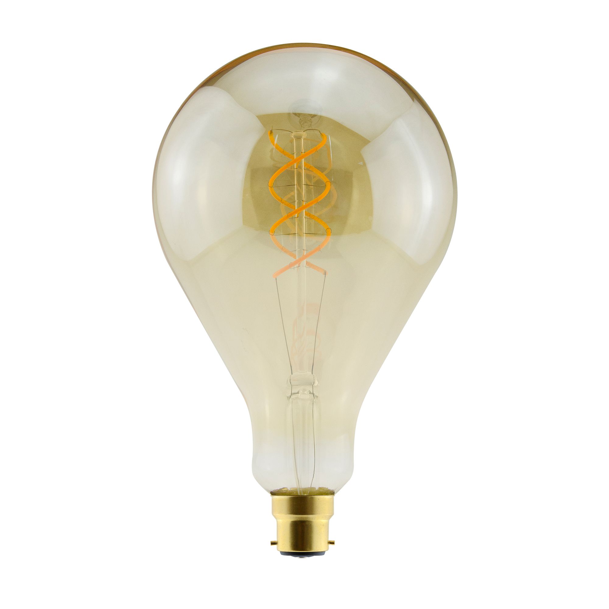 Diall B22 5W 250lm Amber Balloon Warm white LED Filament Light bulb