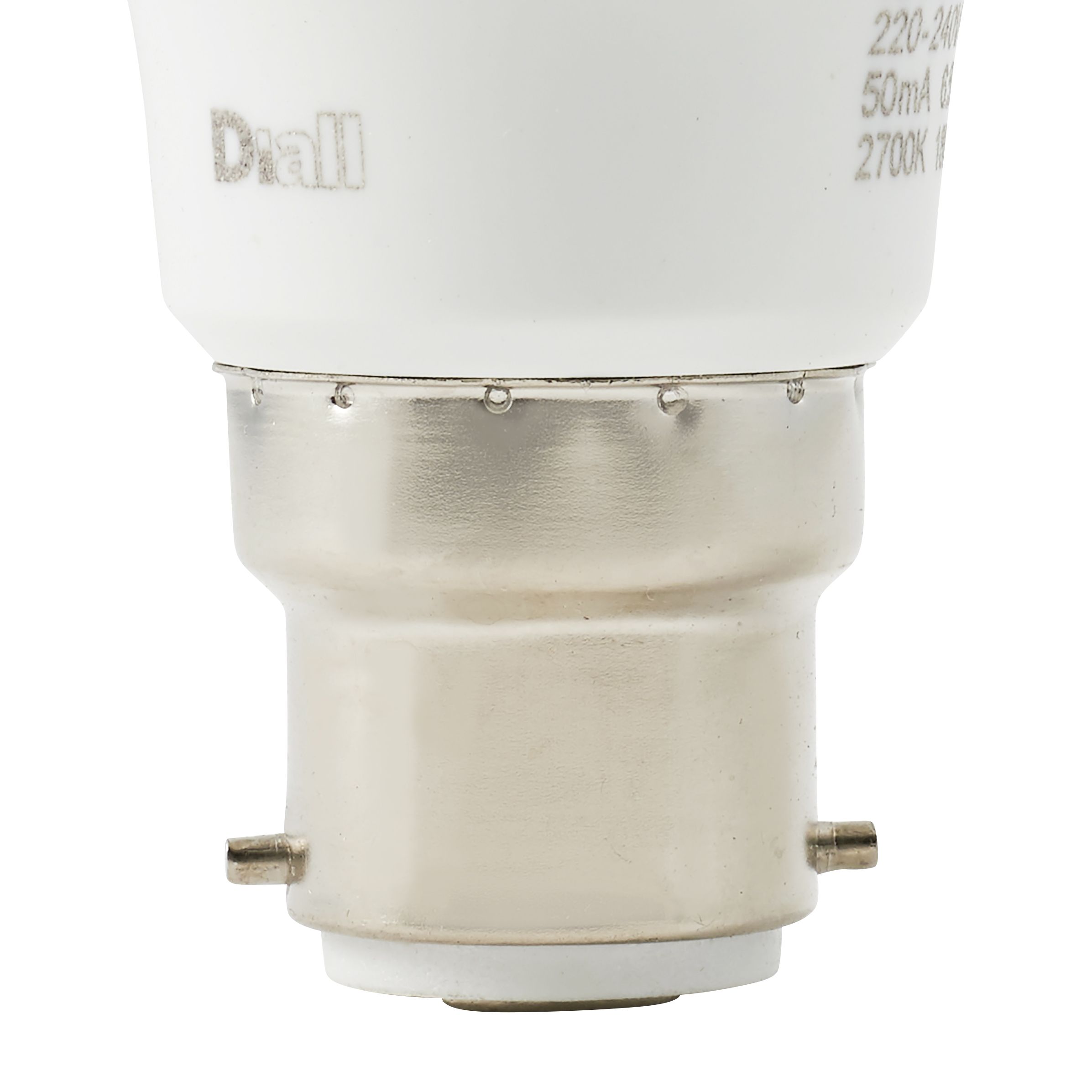 Diall B22 7.3W 806lm White A60 Neutral white LED Light bulb