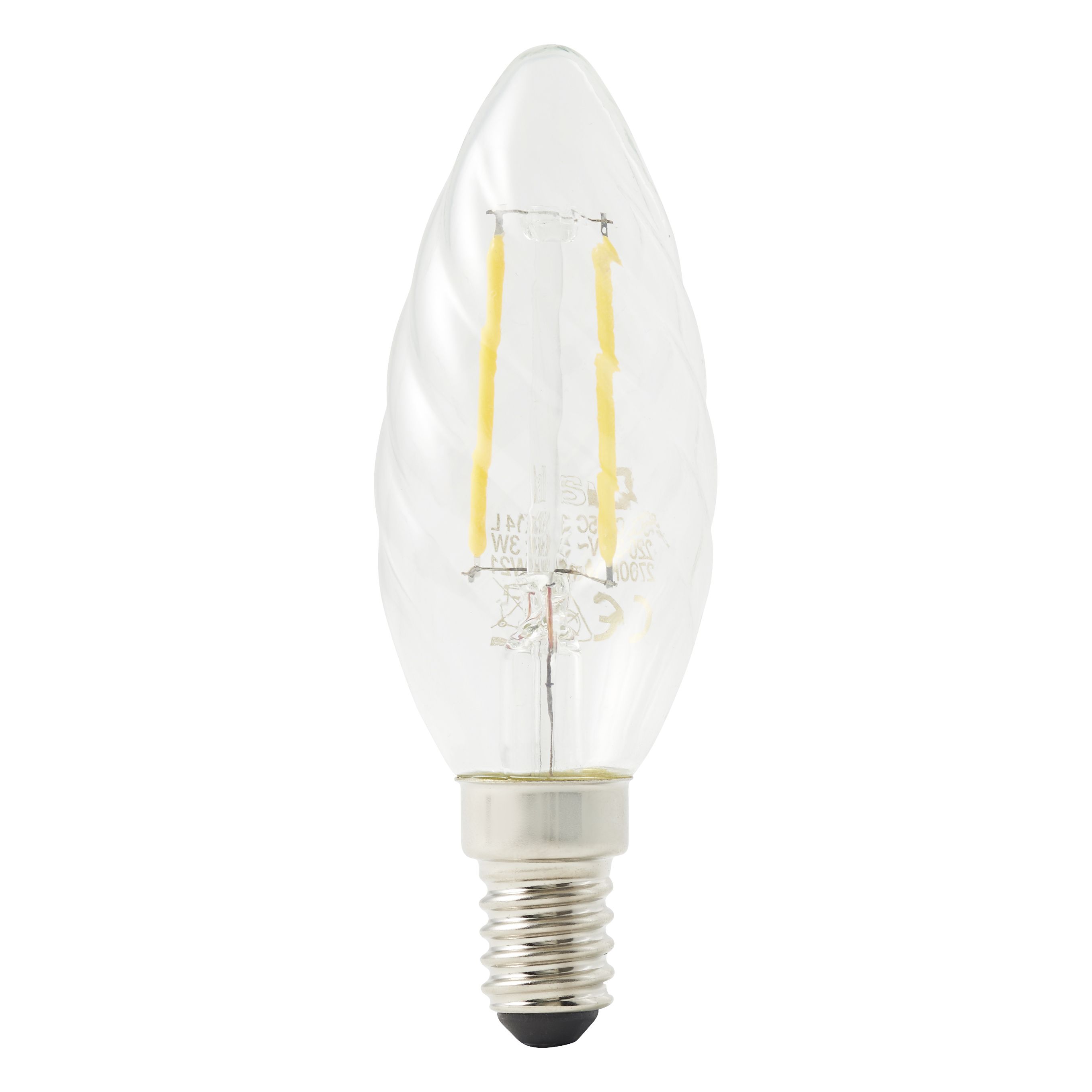 Diall B35 E14 3W 250lm Candle Warm white LED Light bulb