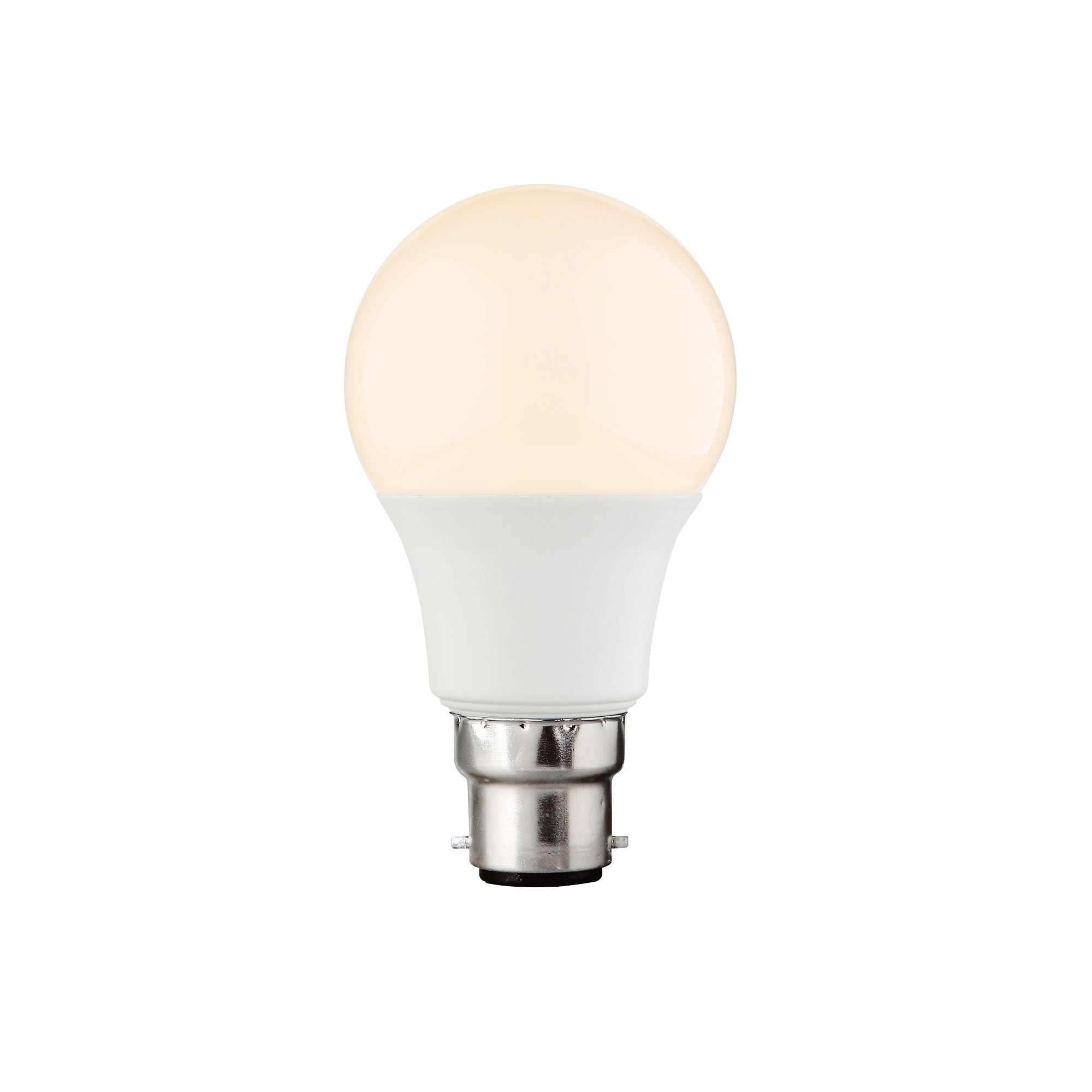 Diall Bayonet cap (B22) 7.2W 806lm A60 Warm white LED Light bulb, Pack of 10