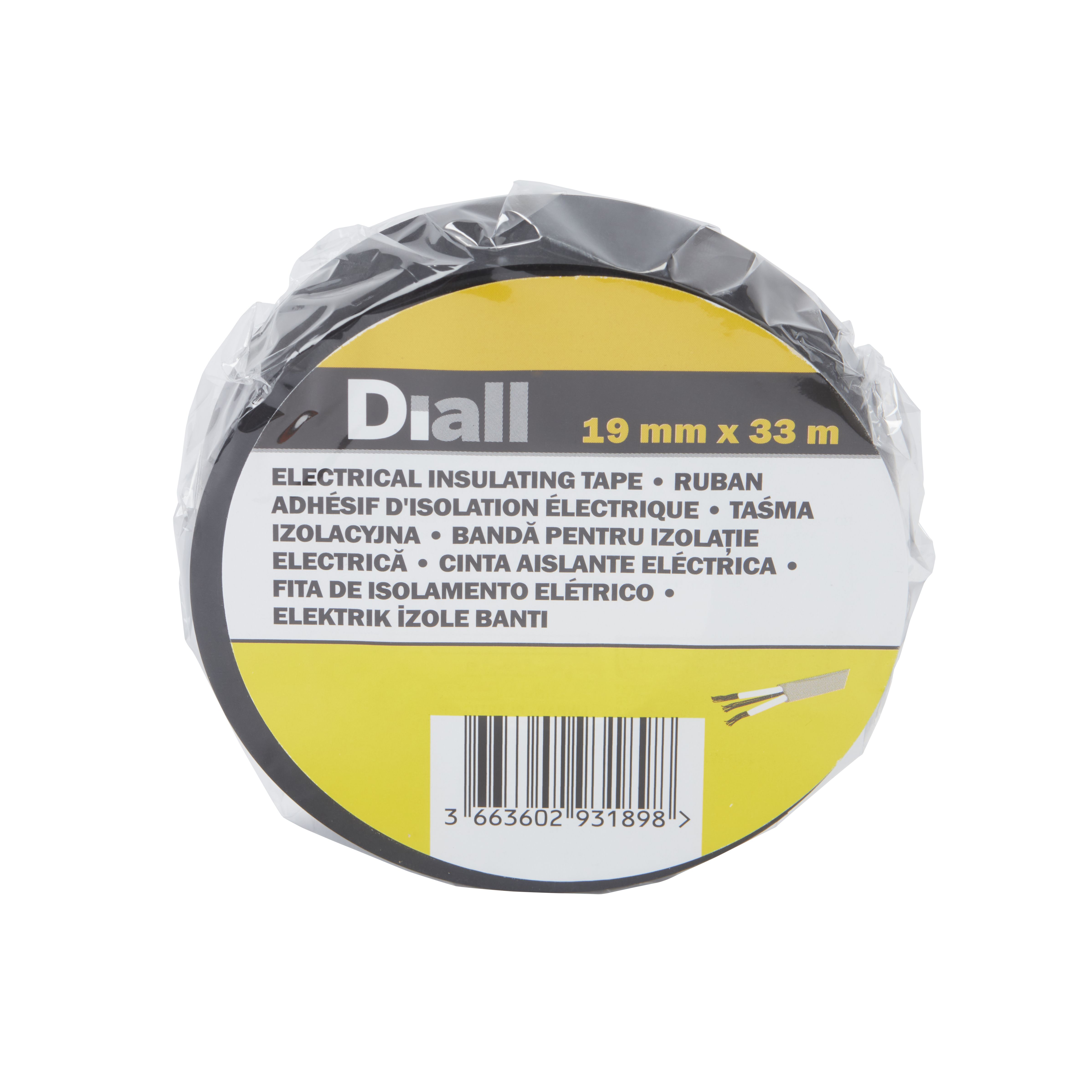 Diall Black Electrical Tape (L)33m (W)19mm
