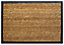 Diall Black & natural Rectangular Door mat, 45cm x 65cm