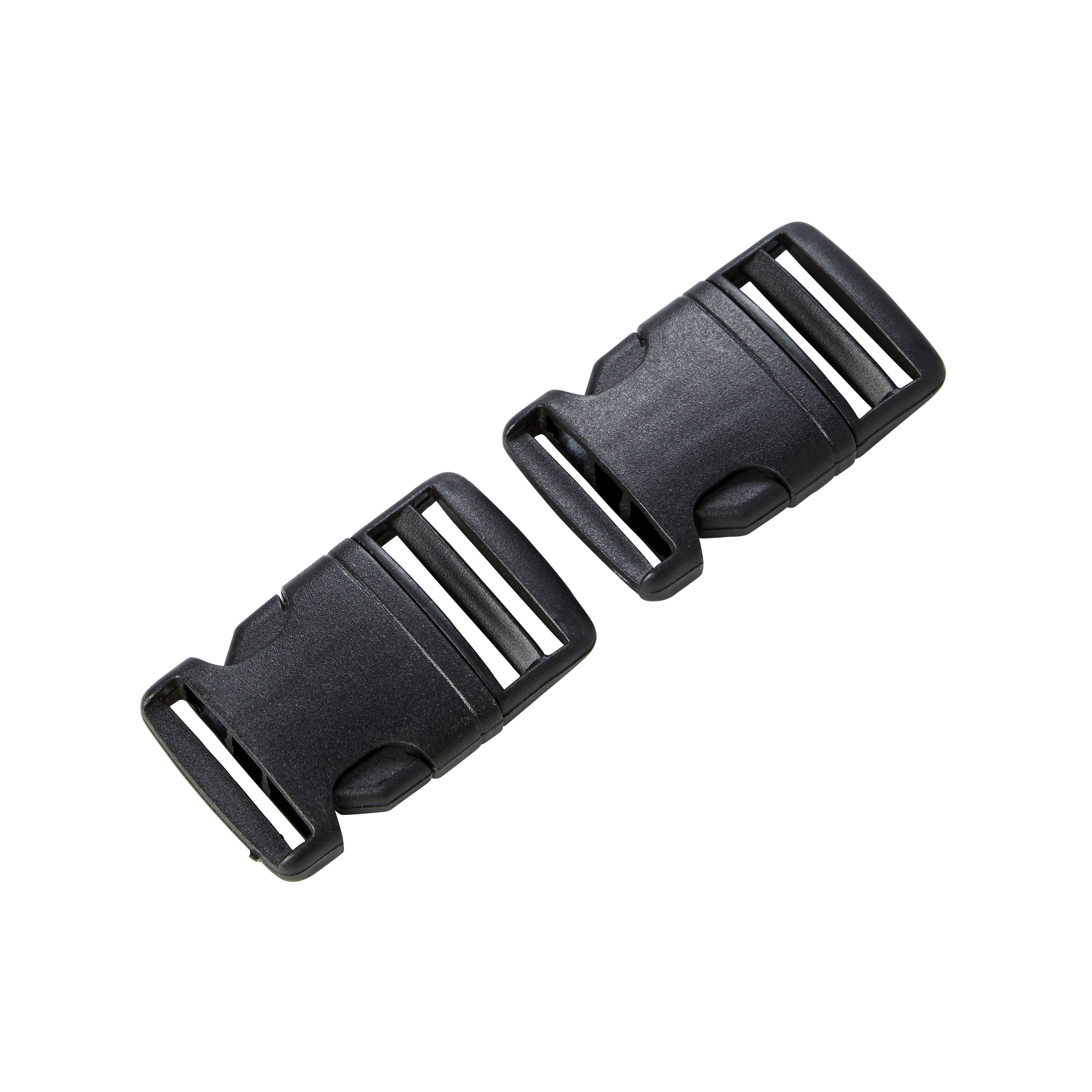 Diall Black Nylon Buckle (W)25mm, Pack of 2