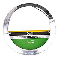 Diall Black Steel Piano wire, (L)34m (Dia)0.2mm
