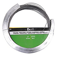 Diall Black Steel Piano wire, (L)34m (Dia)0.6mm