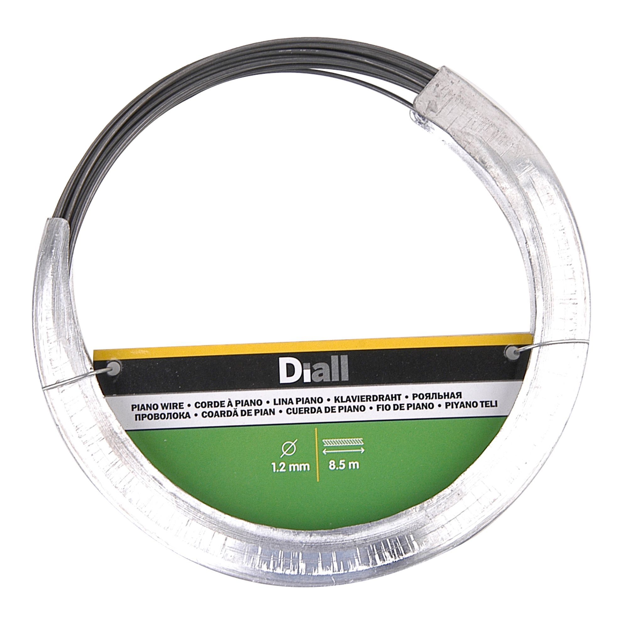 Diall Black Steel Piano wire, (L)8.5m (Dia)1.2mm | Tradepoint