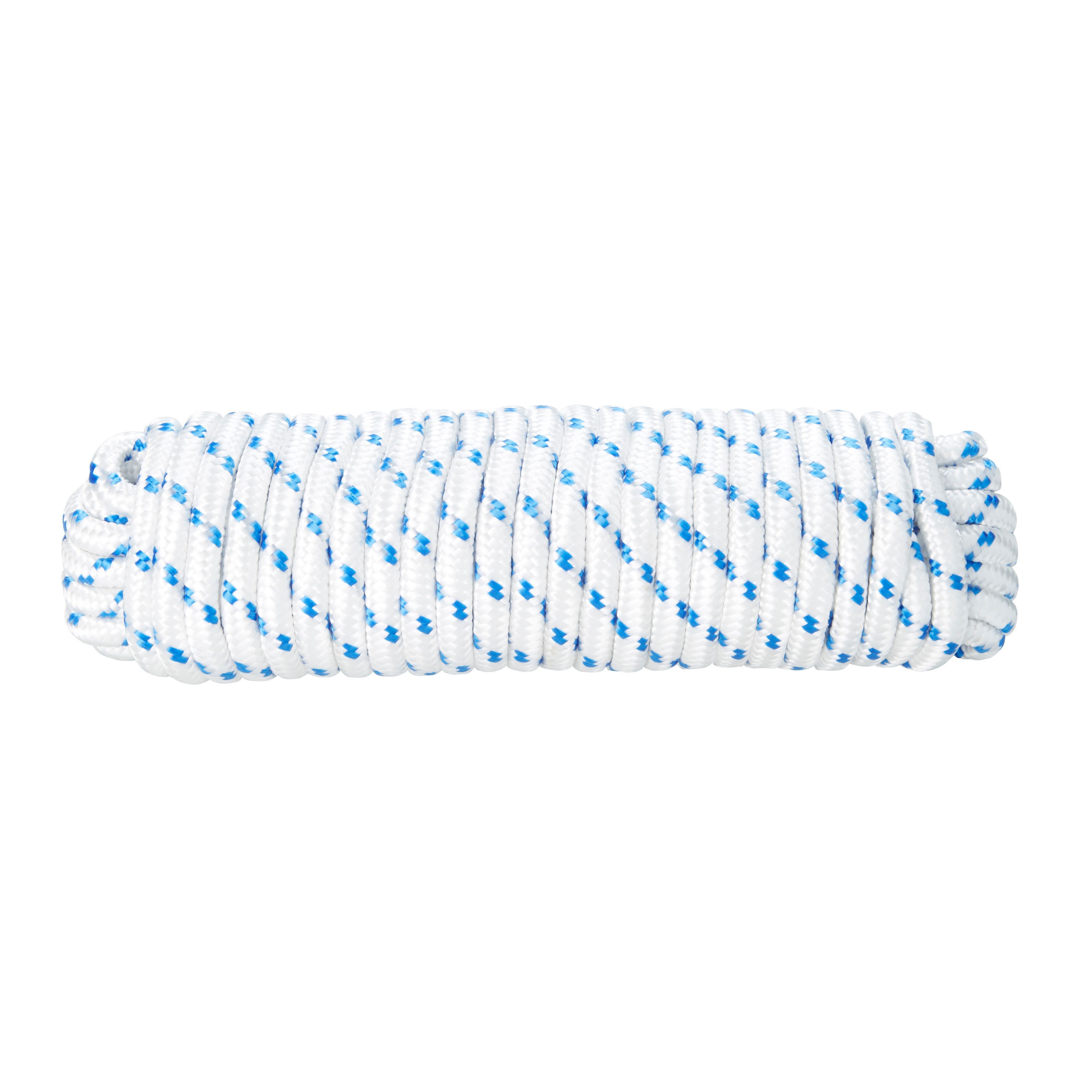 Diall Blue & white Polypropylene (PP) Braided rope, (L)15m (Dia)10mm