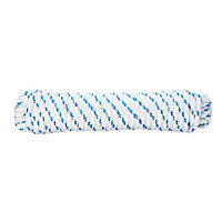 Diall Blue & white Polypropylene (PP) Braided rope, (L)7.5m (Dia)8mm