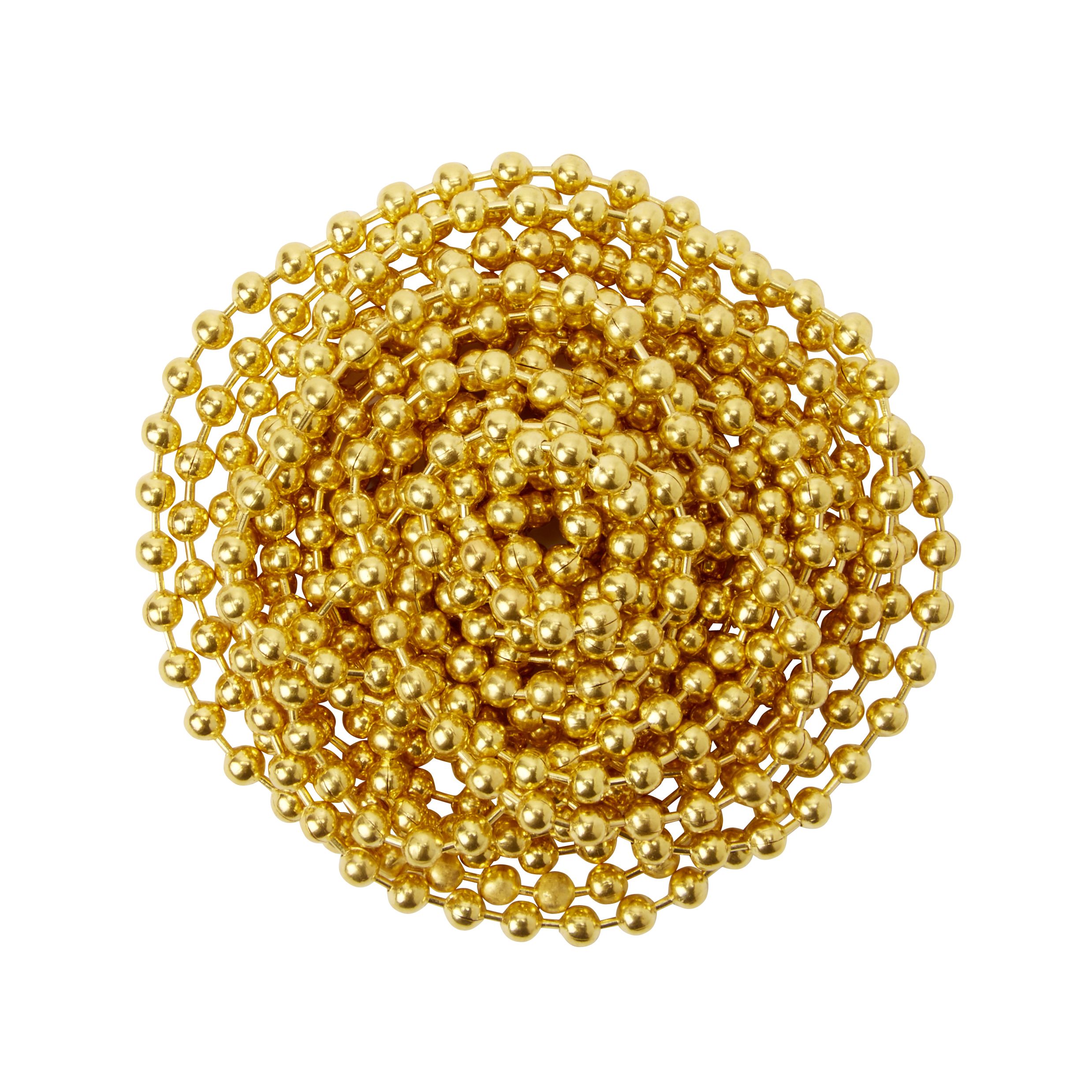 Diall Brass-plated Brass Bead Chain, (L)2.5m (Dia)2mm