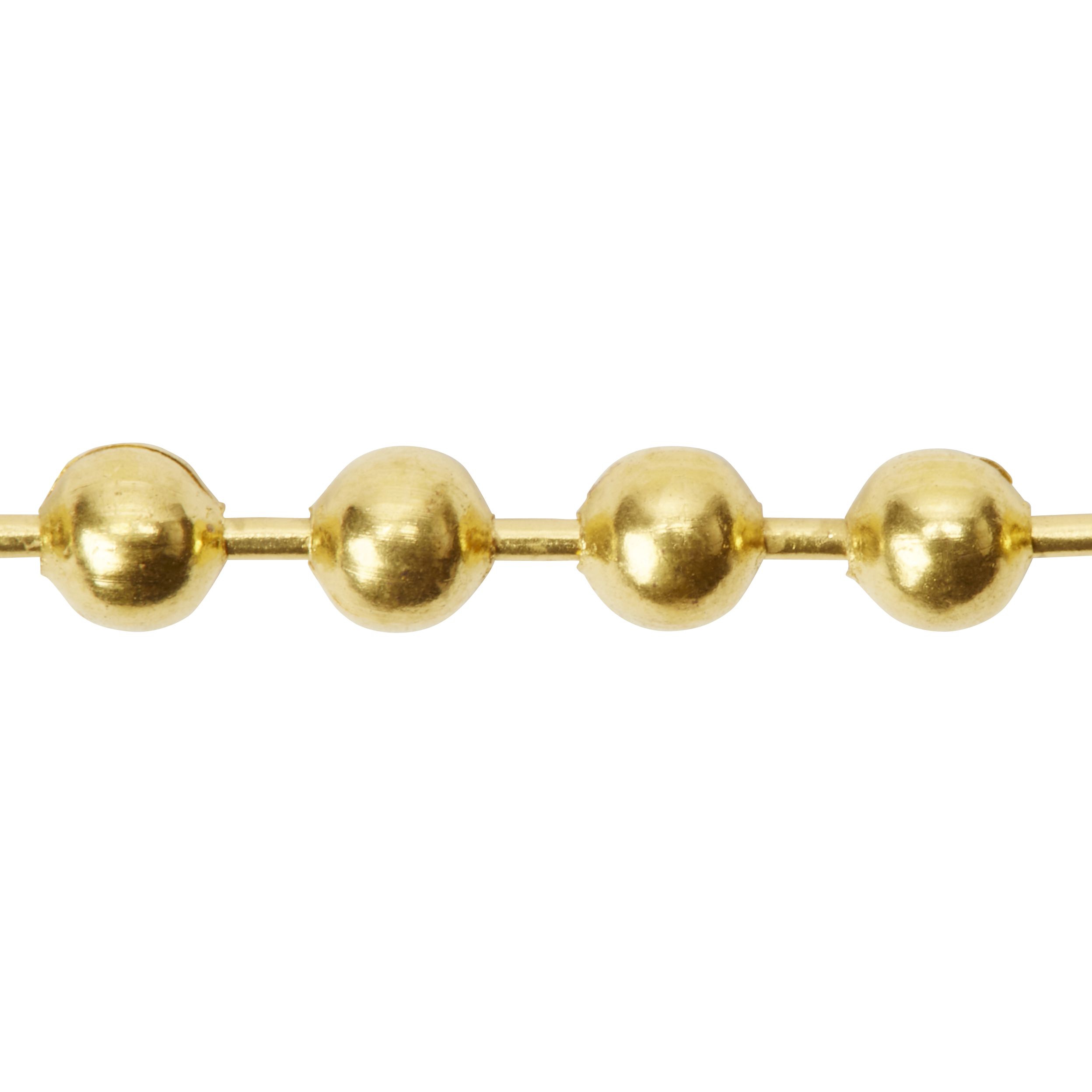 Diall Brass-plated Brass Bead Chain, (L)2.5m (Dia)2mm