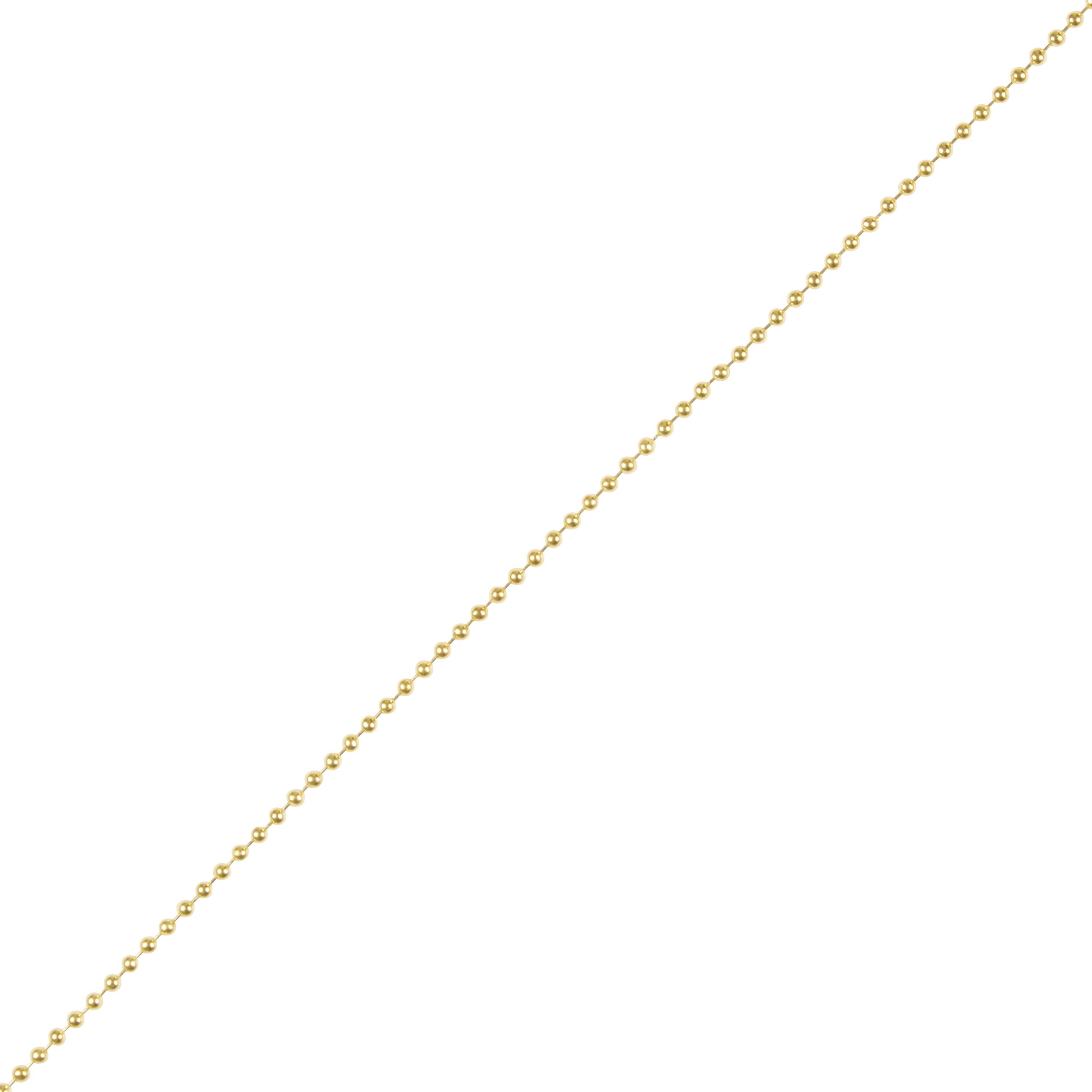 Diall Brass-plated Brass Bead Chain, (L)2.5m (Dia)2mm