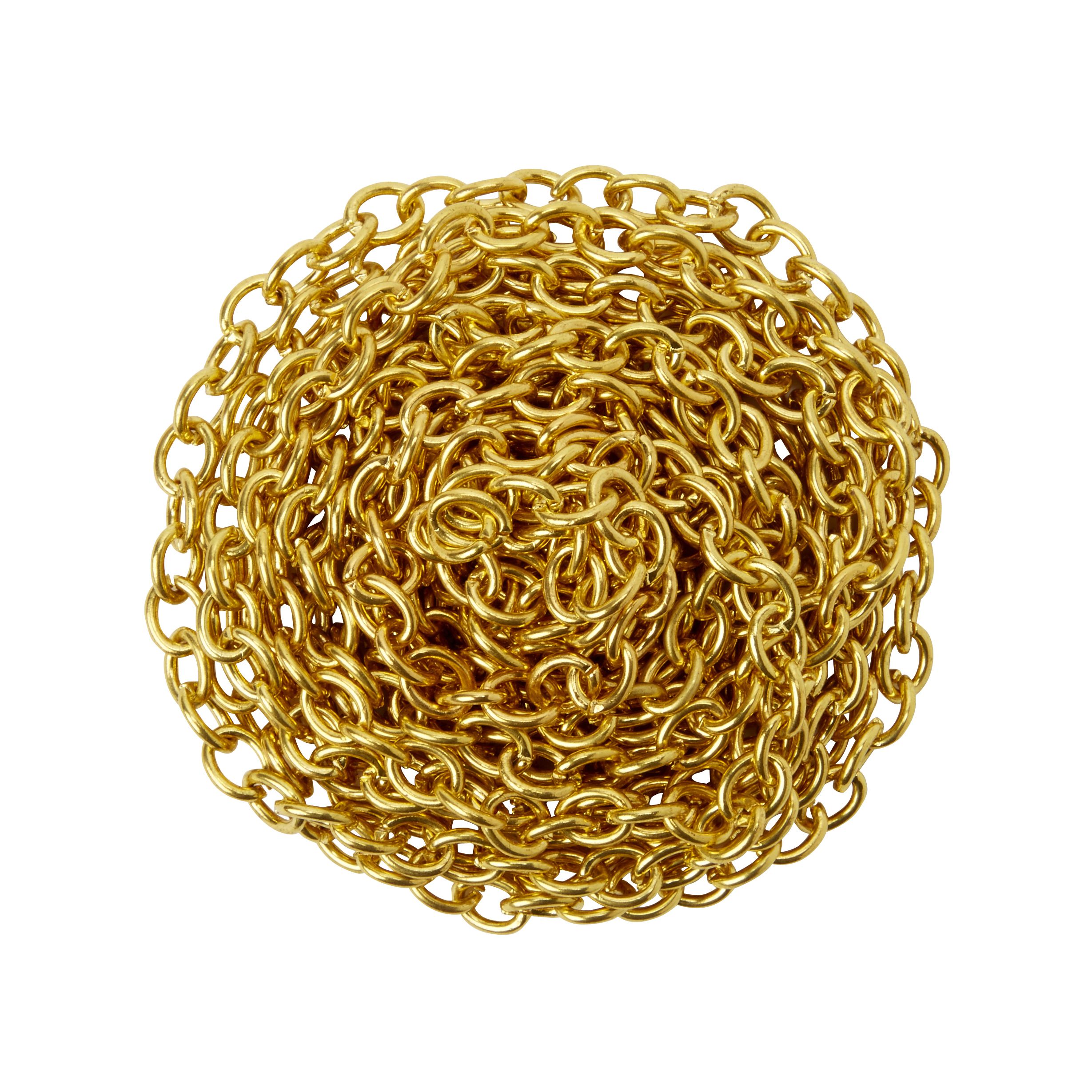 Diall Brass-plated Brass Signalling Chain, (L)2.5m (Dia)1.3mm