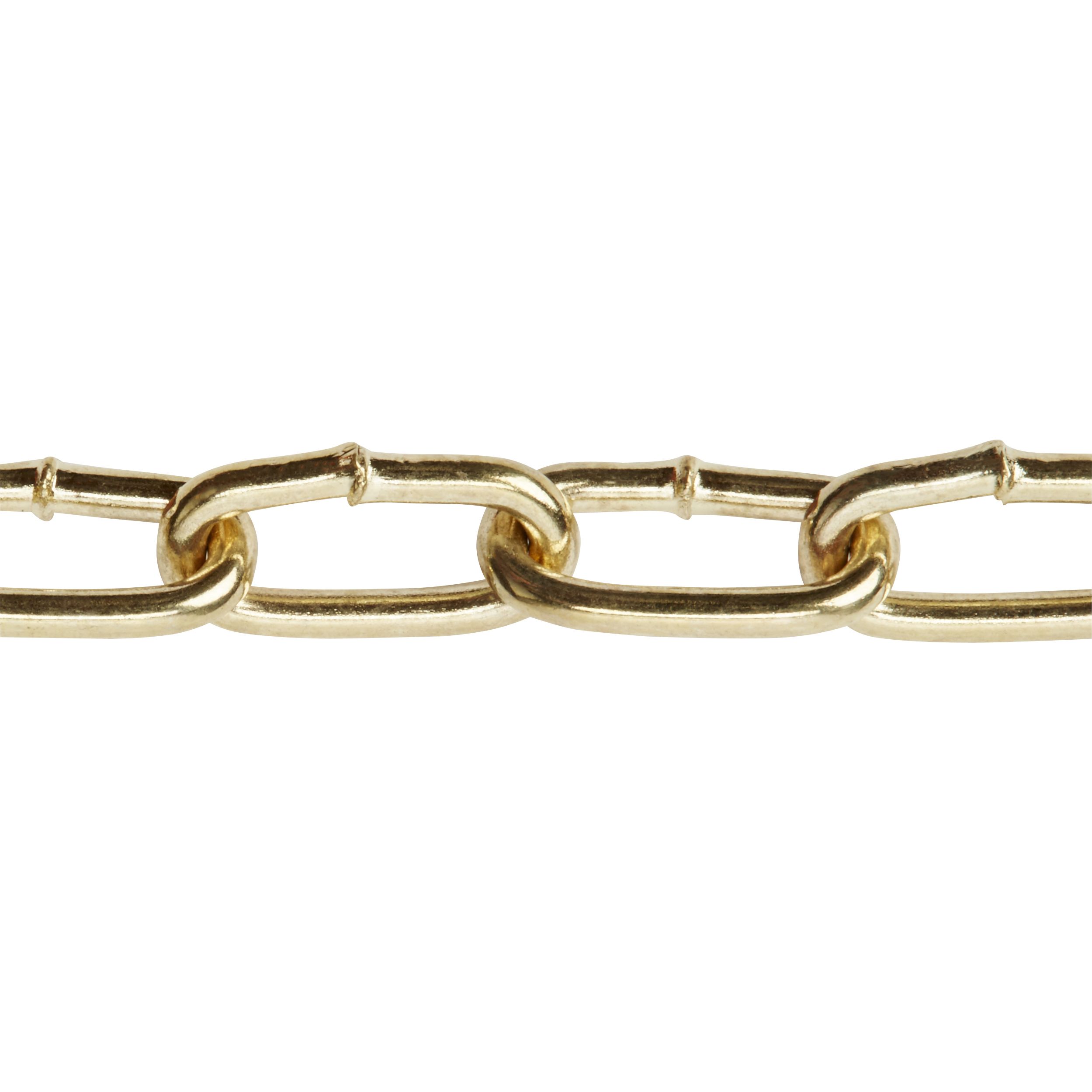 Diall Brass-plated Brass Welded Signalling Chain, (L)2.5m (Dia)2mm